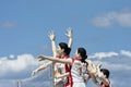 Sculptures of Chinese athletes in Yuyuantan park, Beijing, China